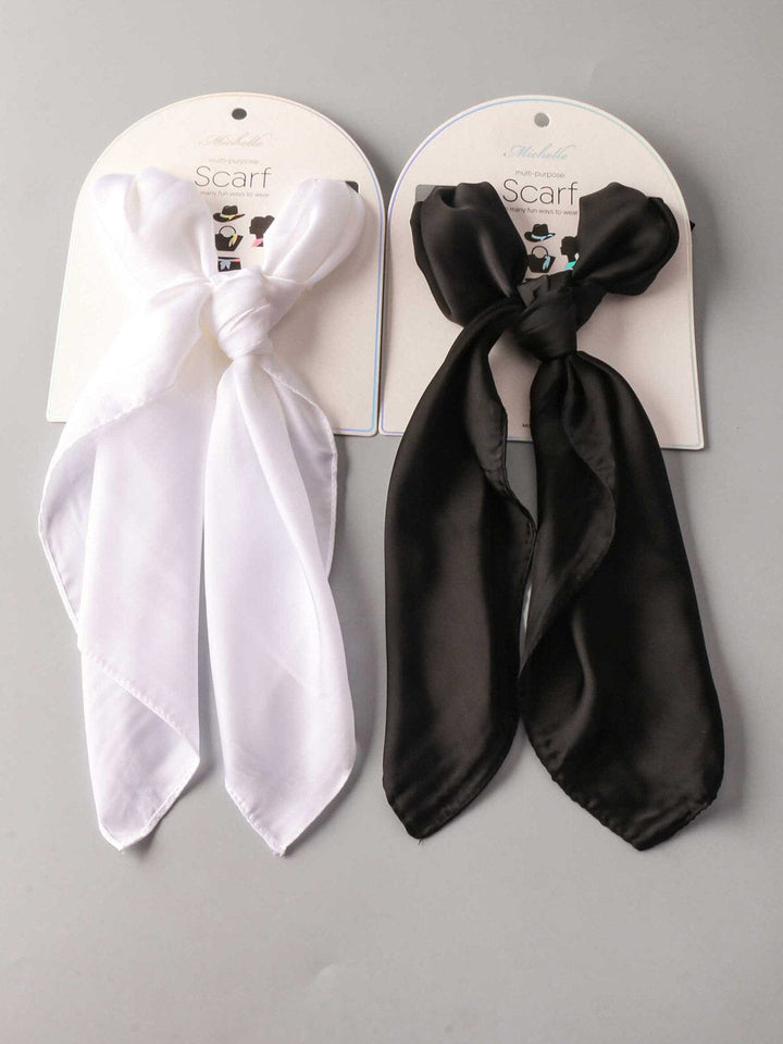 FASHION BLACK & WHITE MULTI PURPOSE SOLID SCARFS
