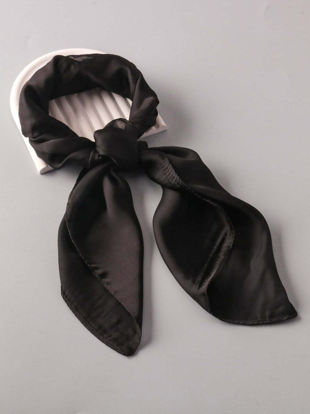 FASHION BLACK & WHITE MULTI PURPOSE SOLID SCARFS