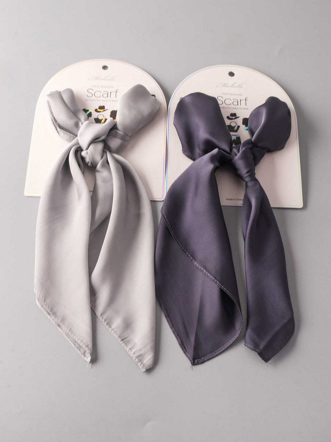 FASHION GREY & CHARCOAL MULTI PURPOSE SOLID SCARFS