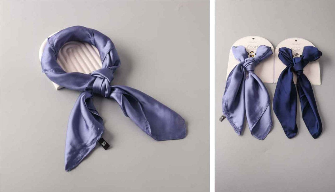 FASHION BLUE & NAVY MULTI PURPOSE SOLID PRINT SCARFS