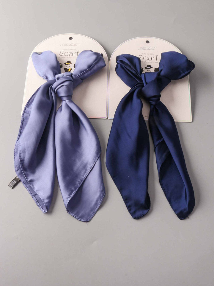 FASHION BLUE & NAVY MULTI PURPOSE SOLID SCARFS