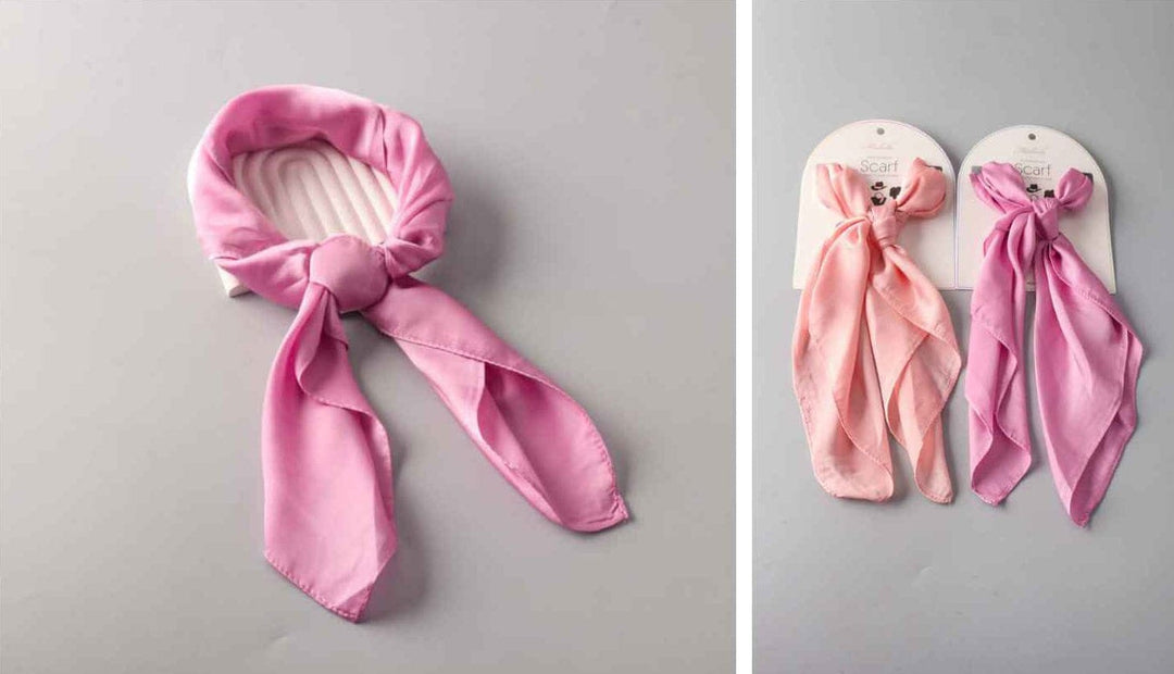 FASHION PINK & LILAC MULTI PURPOSE SOLID PRINT SCARFS