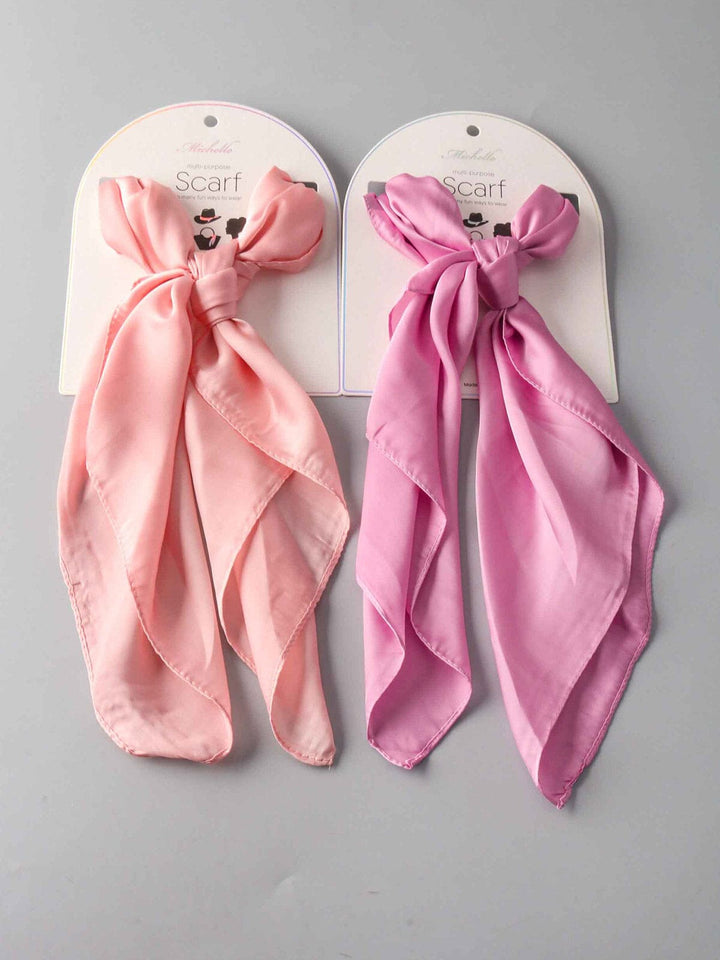 FASHION PINK & LILAC MULTI PURPOSE SOLID SCARFS