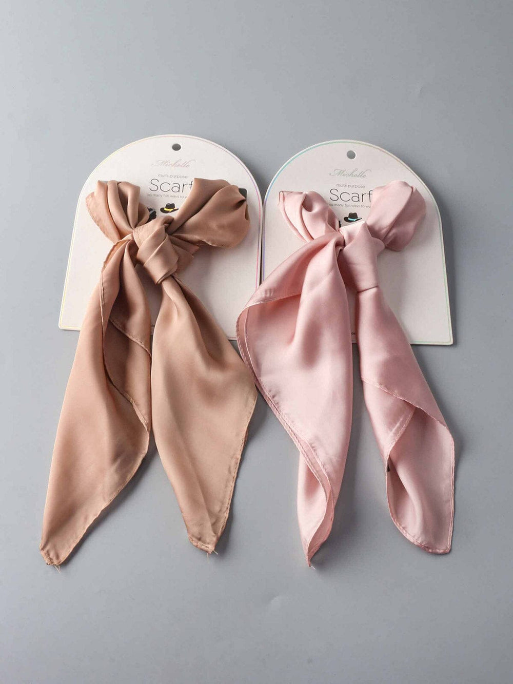 FASHION PEACH & MOCHA MULTI PURPOSE SOLID SCARFS