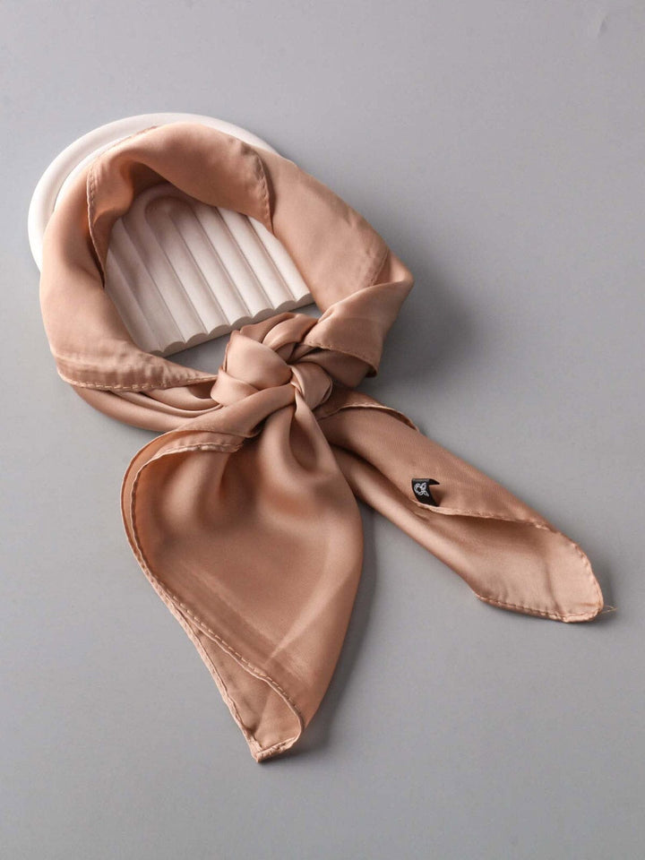 FASHION PEACH & MOCHA MULTI PURPOSE SOLID SCARFS