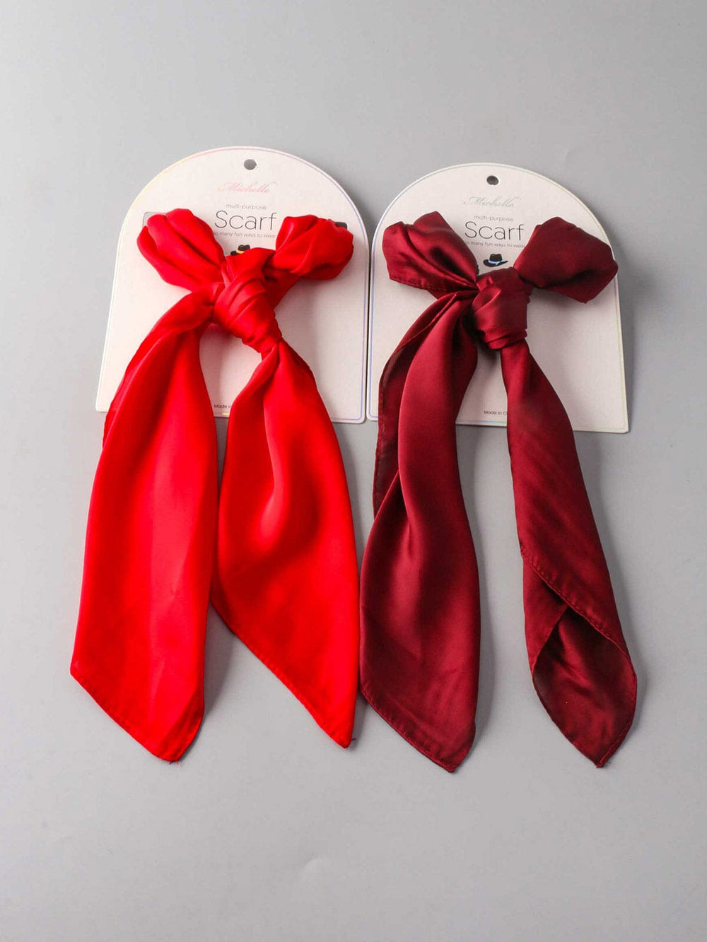 FASHION RED & WINE MULTI PURPOSE SOLID SCARFS