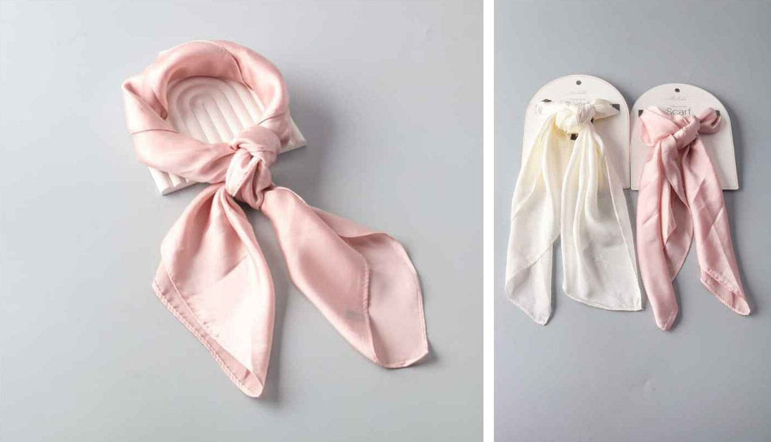 FASHION IVORY & PEACH MULTI PURPOSE SOLID PRINT SCARFS
