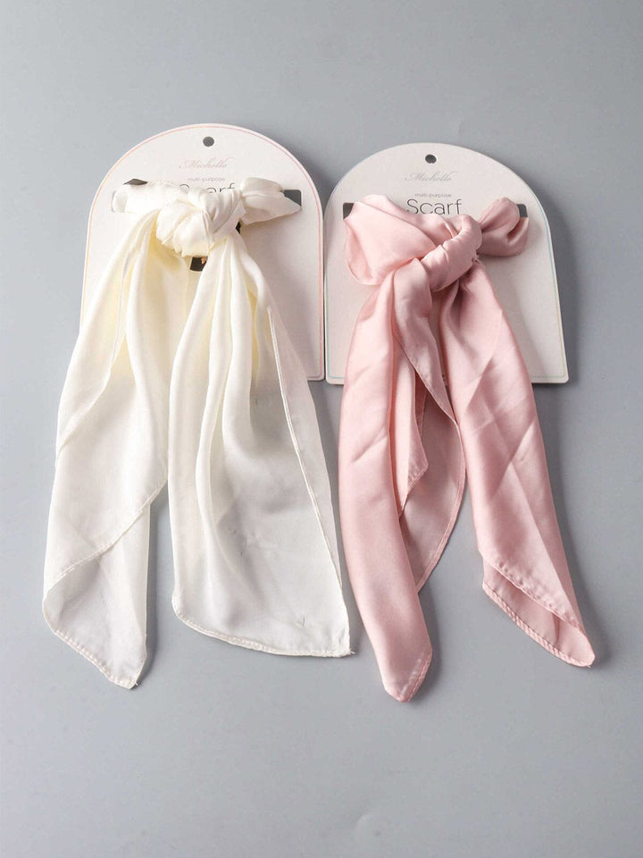 FASHION IVORY & PEACH MULTI PURPOSE SOLID SCARFS