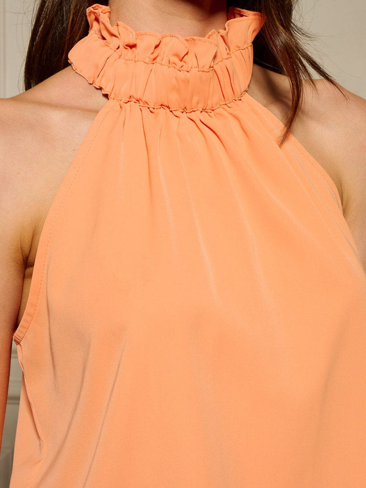 WOMEN'S SLEEVELESS TURTLE NECK TUNIC BLOUSE TOP