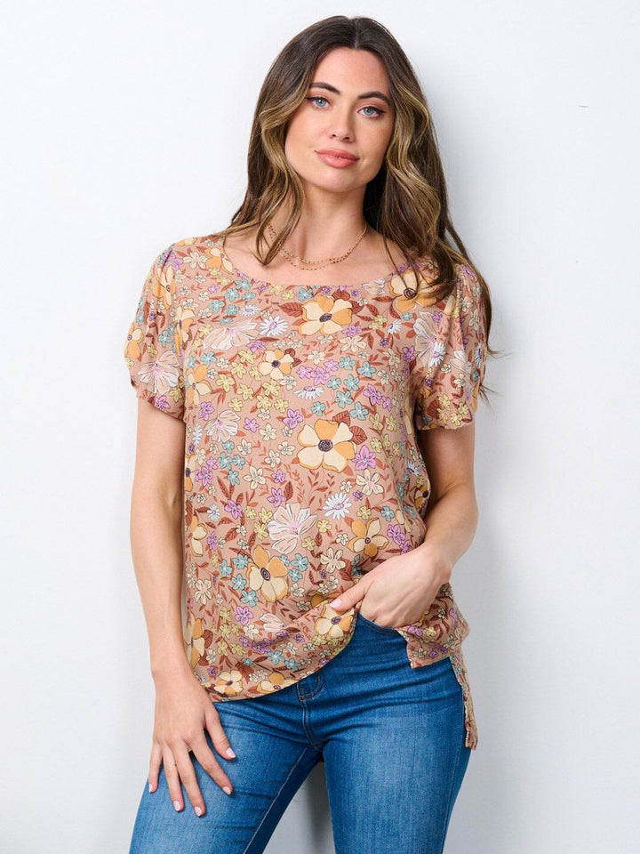 WOMEN'S FLORAL BLOUSE TOP