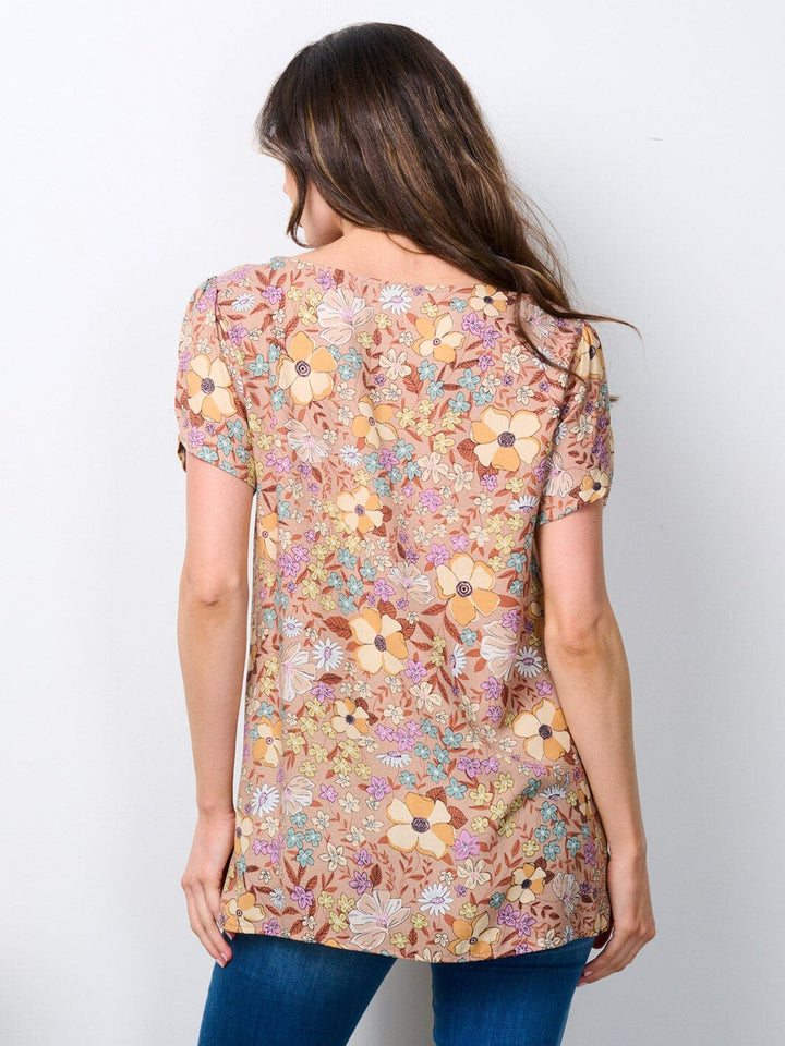 WOMEN'S FLORAL BLOUSE TOP