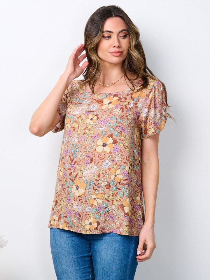 WOMEN'S FLORAL BLOUSE TOP
