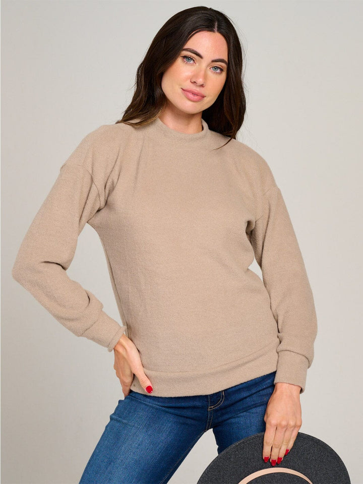 WOMEN'S LONG SLEEVE SOLID BLOUSE