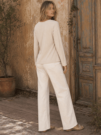 WOMEN'S LONG SLEEVE RIBBED SOLID TOP