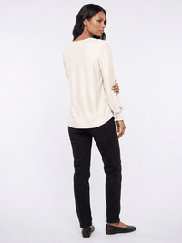 WOMEN'S LONG PUFF SLEEVE SHIMMER BLOUSE