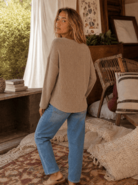 ******************WOMEN'S LONG SLEEVE FRONT POCKET RIBBED TOP