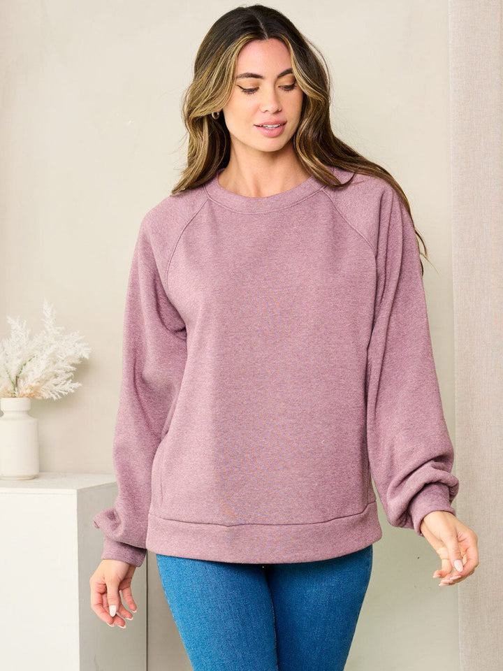 WOMEN'S LONG SLEEVE SOLID SWEATER