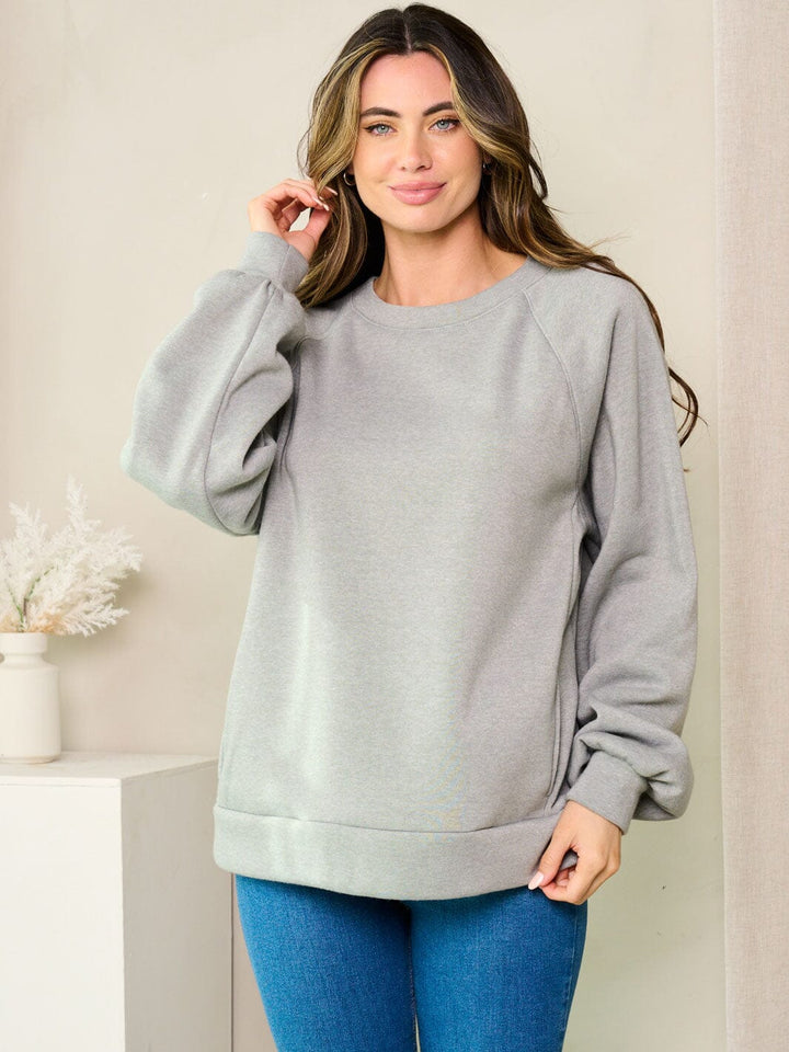 WOMEN'S LONG SLEEVE SOLID SWEATER