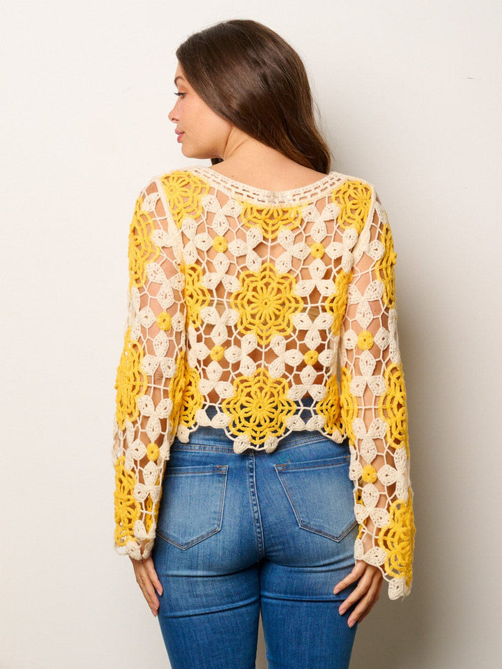 WOMEN'S LONG SLEEVE KNITTED BLOUSE TOP
