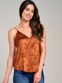 WOMEN'S SLEEVELESS V-NECK DETAILED TANK TOP