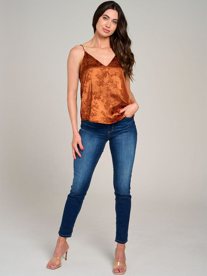 WOMEN'S SLEEVELESS V-NECK DETAILED TANK TOP