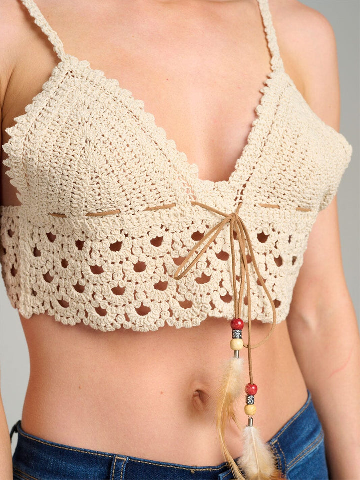 WOMEN'S SLEEVELESS V-NECK KNIT CROP TOP