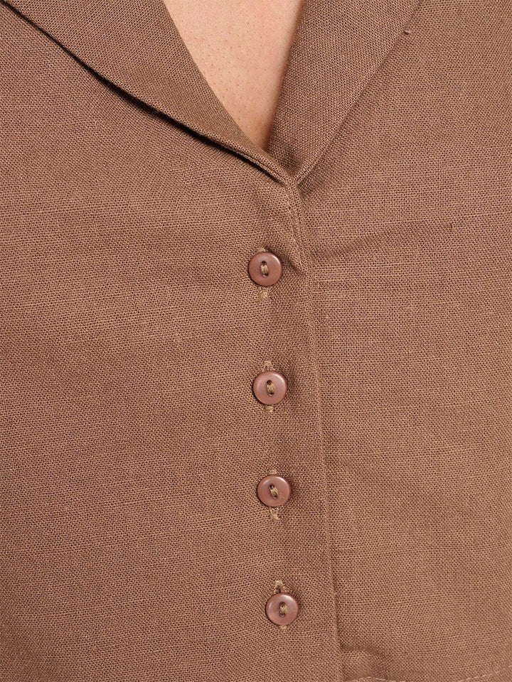 WOMEN'S SHORT SLEEVE V-NECK BUTTON UP BLOUSE