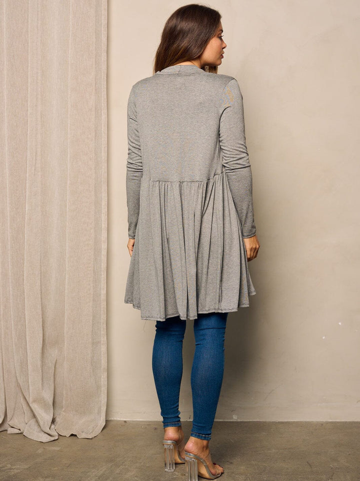 WOMEN'S LONG SLEEVE OPEN FRONT CARDIGAN