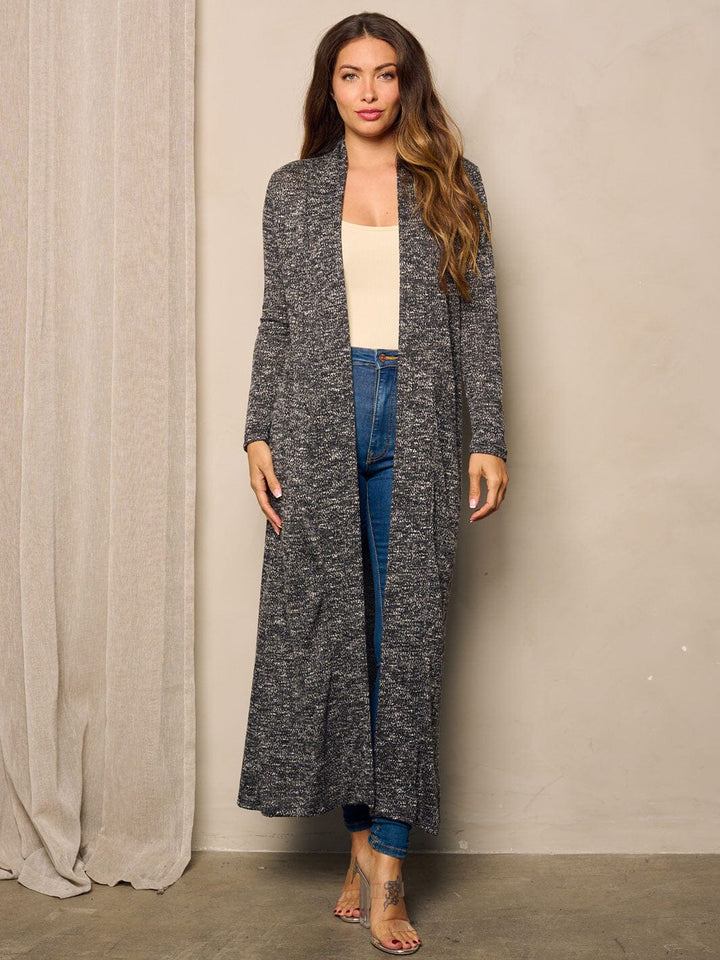 WOMEN'S LONG SLEEVE OPEN FRONT CARDIGAN