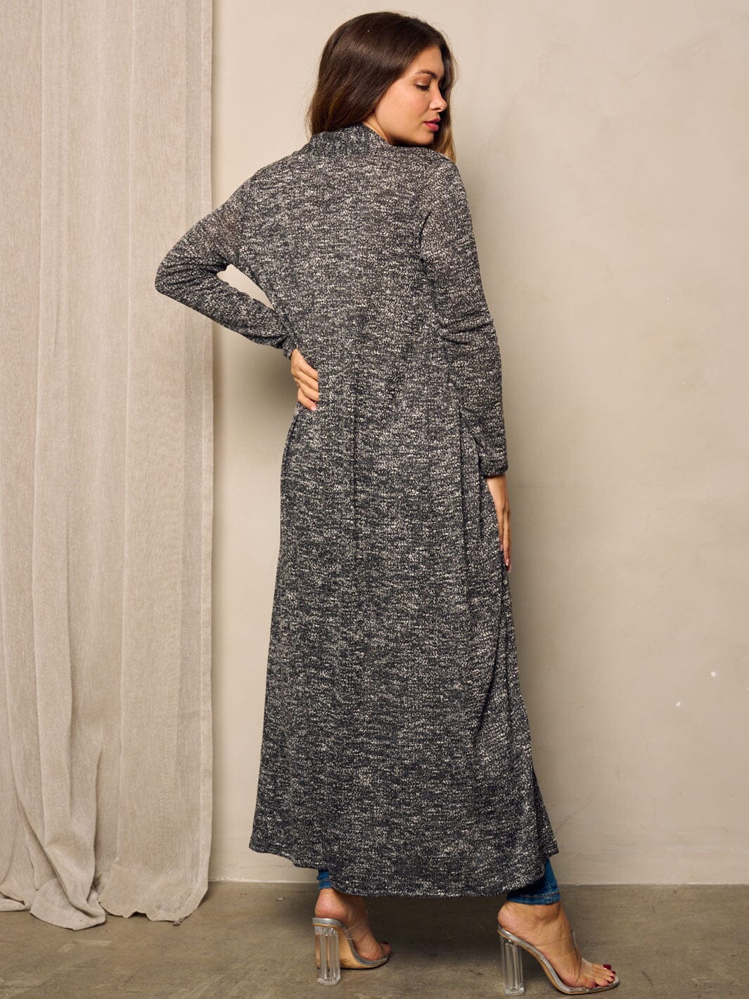 WOMEN'S LONG SLEEVE OPEN FRONT CARDIGAN