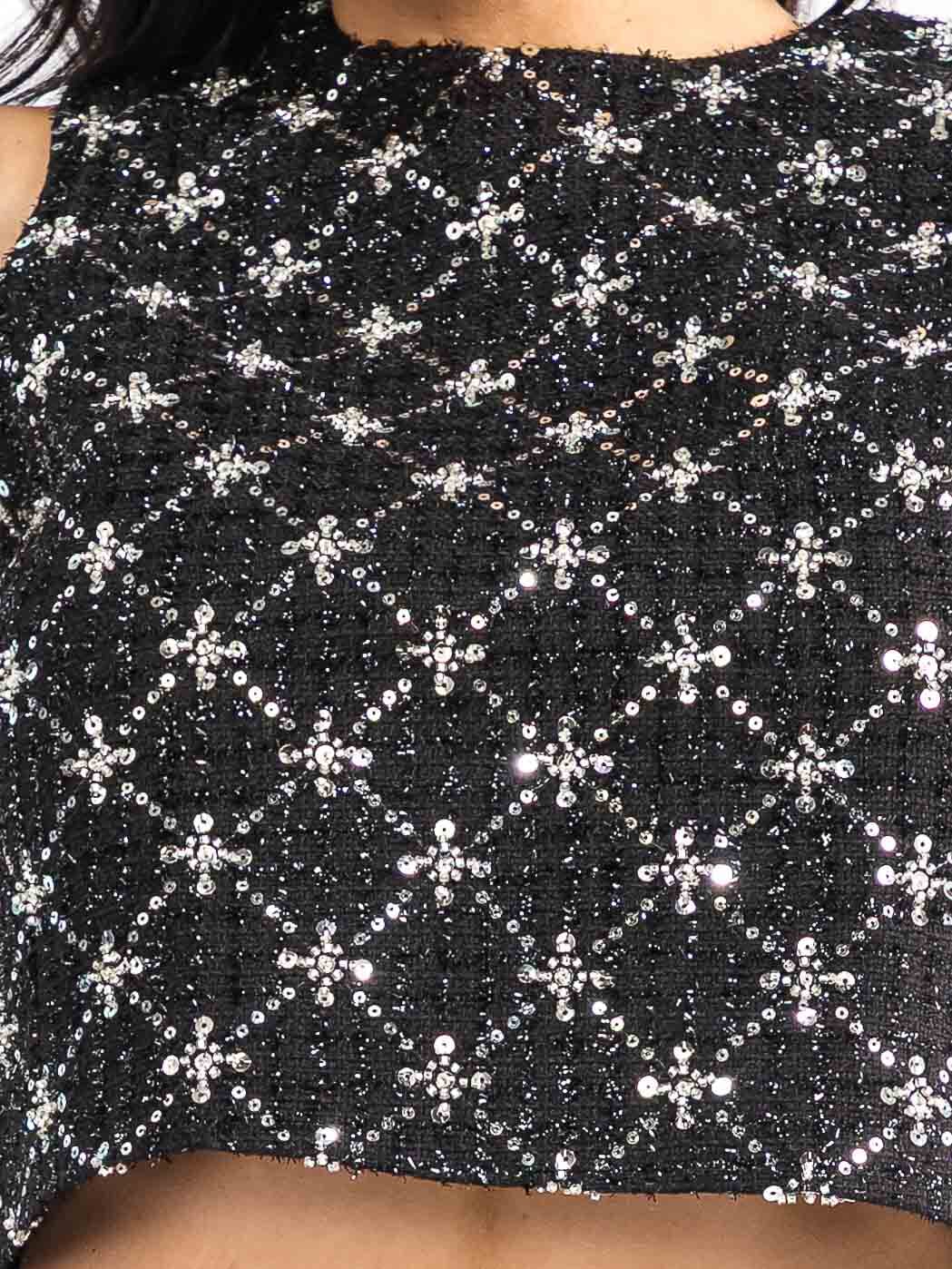 WOMEN'S SLEEVELESS SEQUINS TOP
