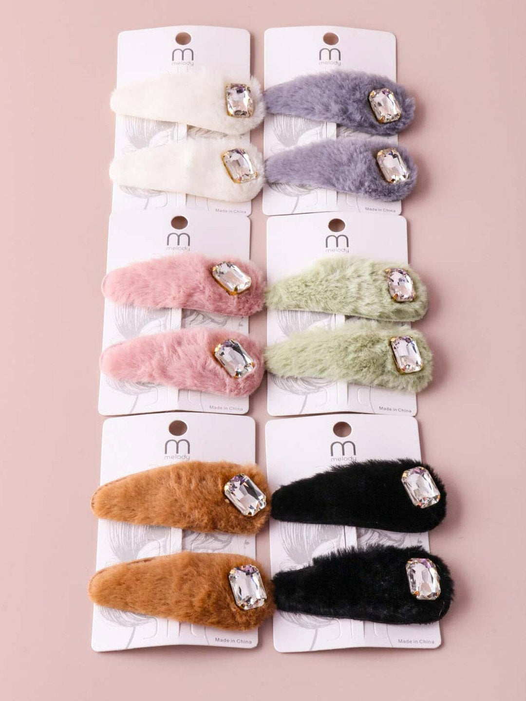 WOMEN'S ASSORTED COLORS STUD HAIR CLIP