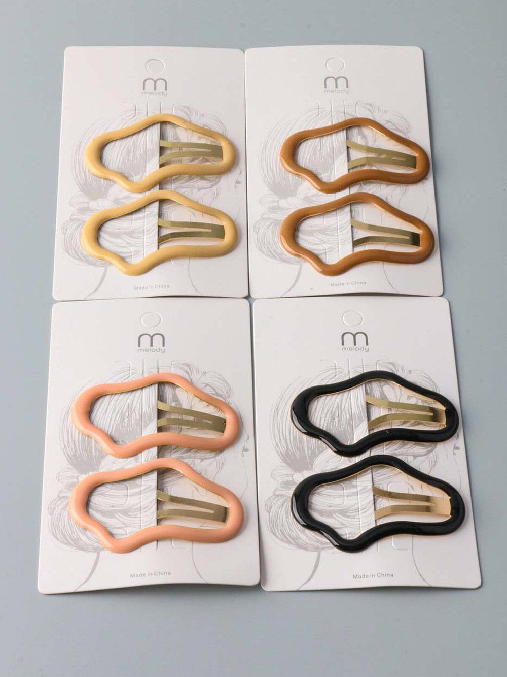 FASHION ASSORTED COLORS TIC-TAC HAIR CLIPS