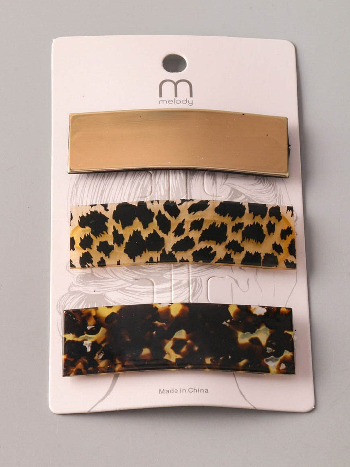 FASHION MULTI PRINT HAIR CLIPS