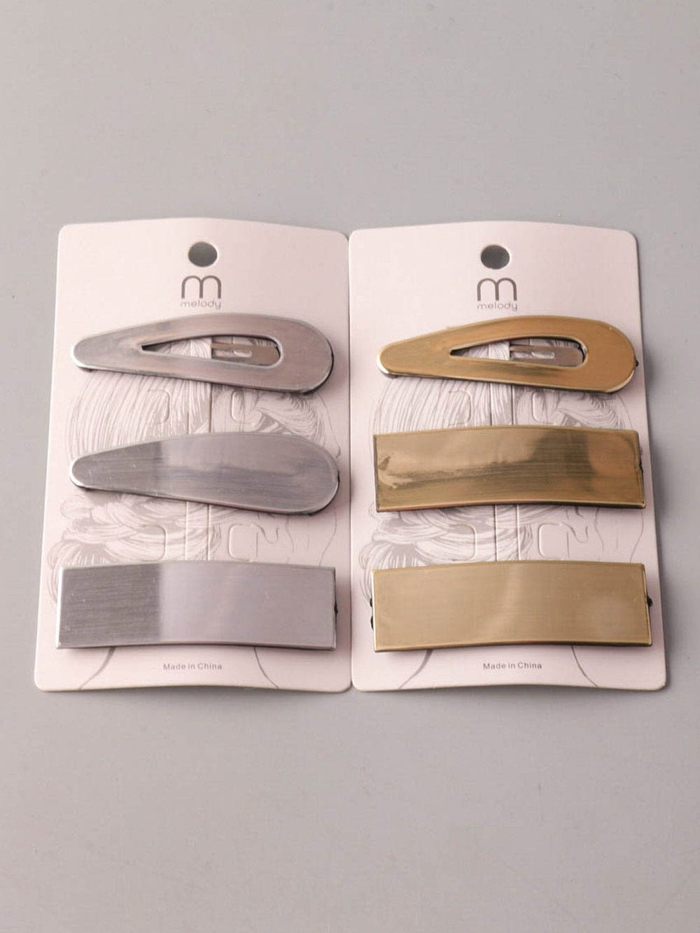 FASHION GOLD & SILVER COLOR HAIR CLIPS