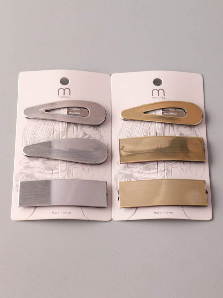 FASHION GOLD & SILVER COLOR HAIR CLIPS
