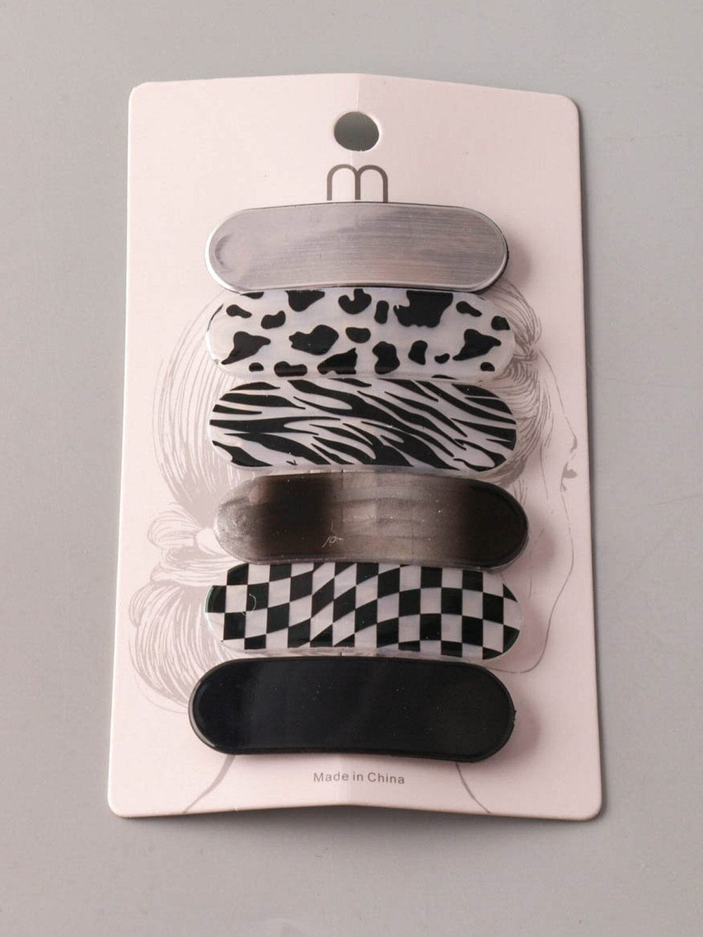 FASHION ASSORTED COLORS TIC-TAC HAIR CLIPS