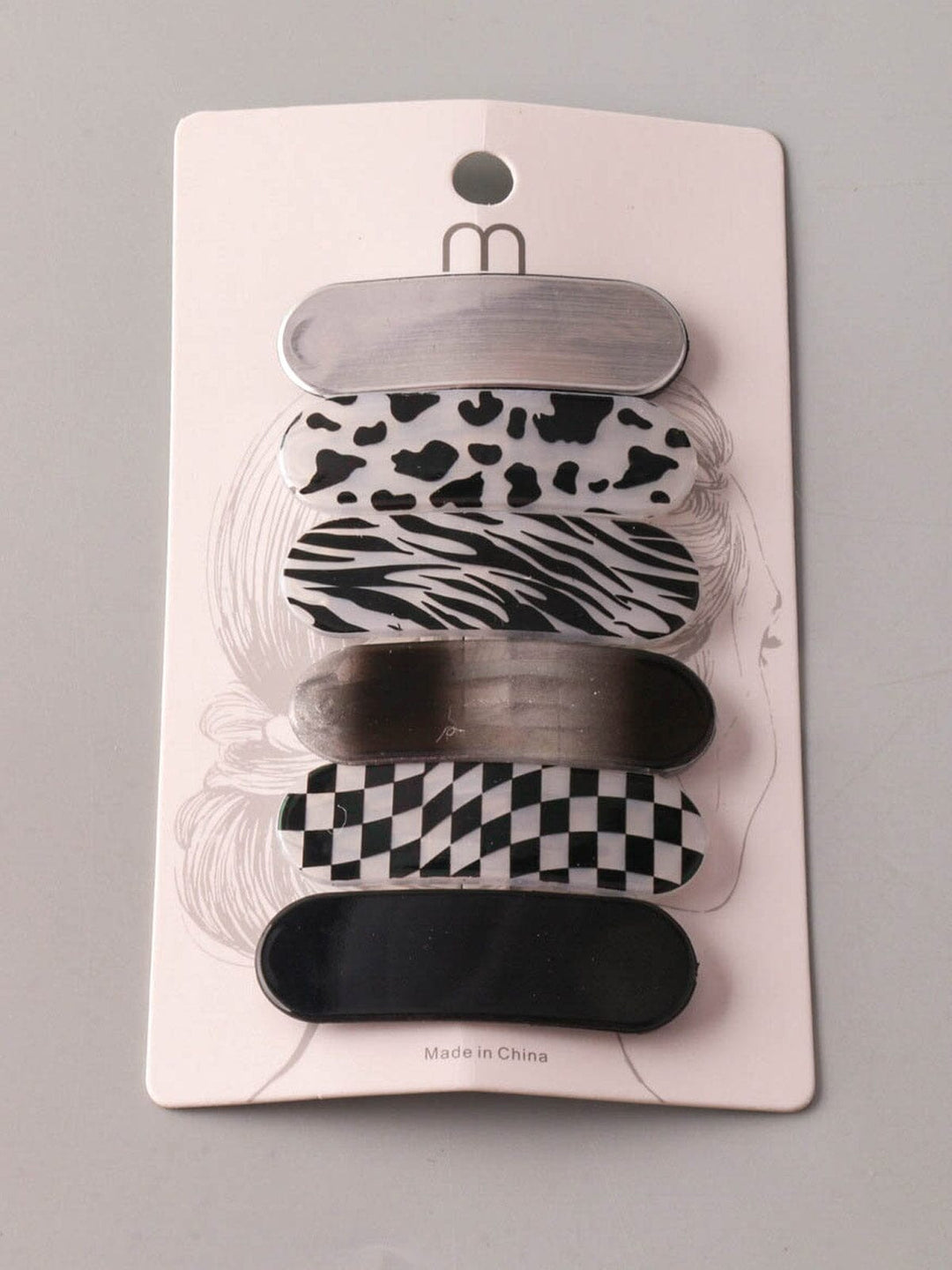 FASHION ASSORTED COLORS TIC-TAC HAIR CLIPS