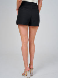 WOMEN'S ZIPPER CLOSURE PLEATED MINI SKORT
