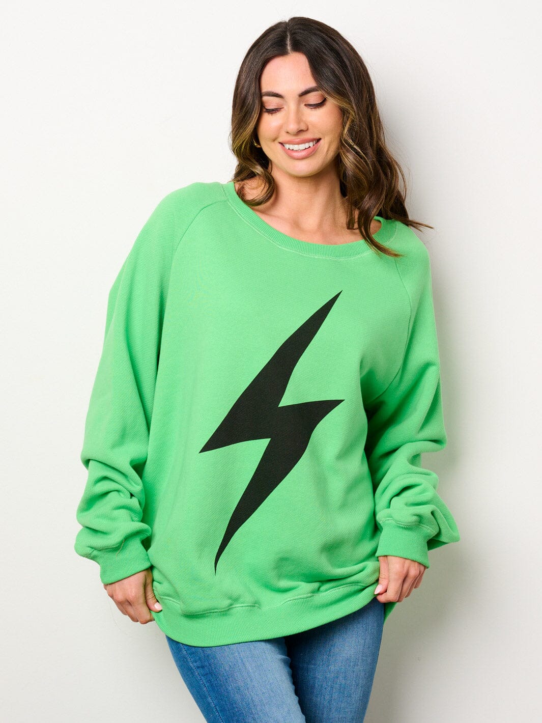 WOMEN'S LONG SLEEVE GRAPHIC PRINT PULLOVER SWEATER