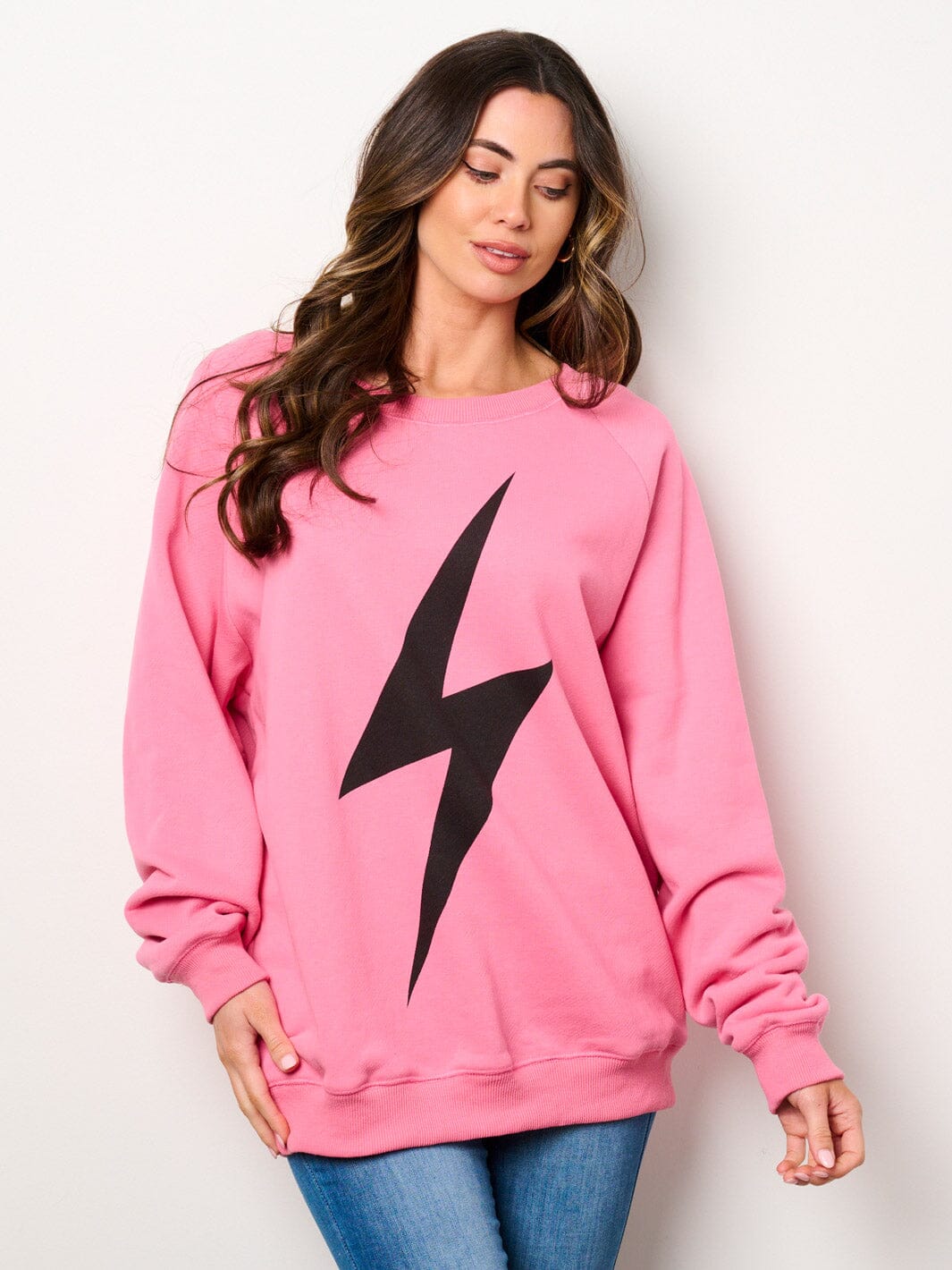 WOMEN'S LONG SLEEVE GRAPHIC PRINT PULLOVER SWEATER