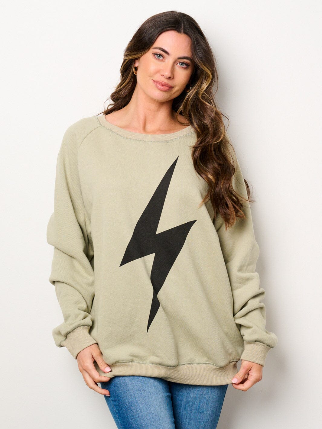 WOMEN'S LONG SLEEVE GRAPHIC PRINT PULLOVER SWEATER
