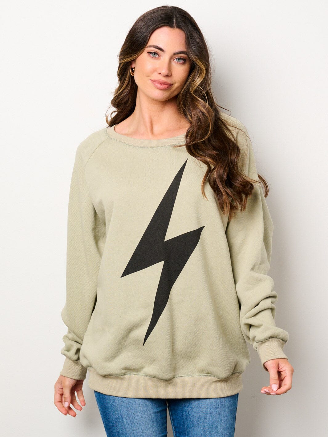 WOMEN'S LONG SLEEVE GRAPHIC PRINT PULLOVER SWEATER