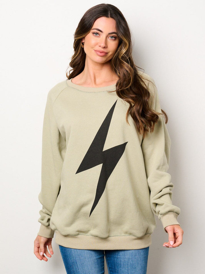 WOMEN'S LONG SLEEVE GRAPHIC PRINT PULLOVER SWEATER