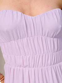 WOMEN'S SLEEVELESS SMOCK TIERED MAXI DRESS