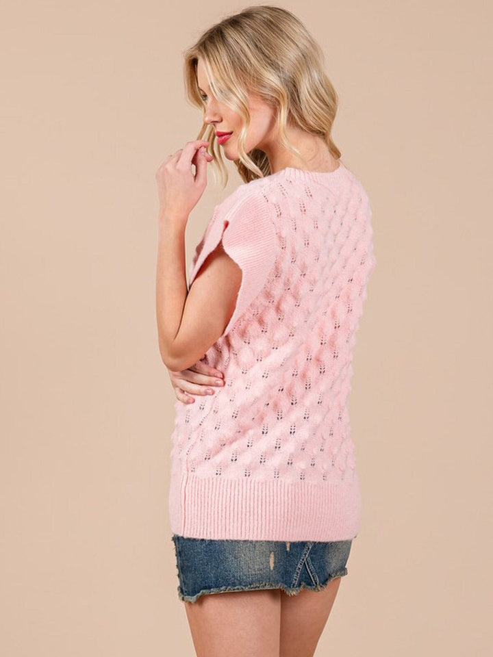 WOMEN'S SHORT RUFFLE SLEEVE TUNIC BLOUSE TOP (Copy)