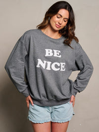 WOMEN'S LONG SLEEVE GRAPHIC PULLOVER SWEATER