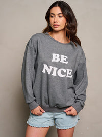 WOMEN'S LONG SLEEVE GRAPHIC PULLOVER SWEATER