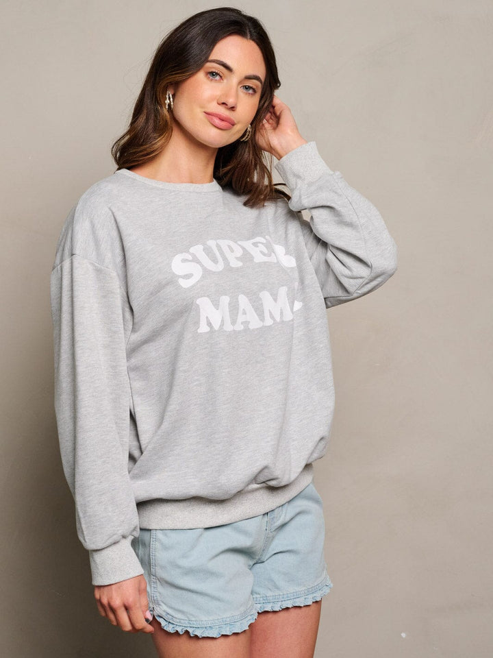 WOMEN'S LONG SLEEVE GRAPHIC PULLOVER SWEATER