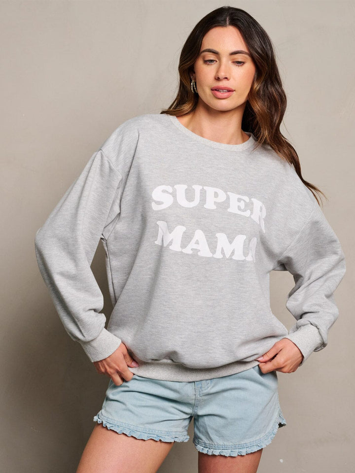 WOMEN'S LONG SLEEVE GRAPHIC PULLOVER SWEATER